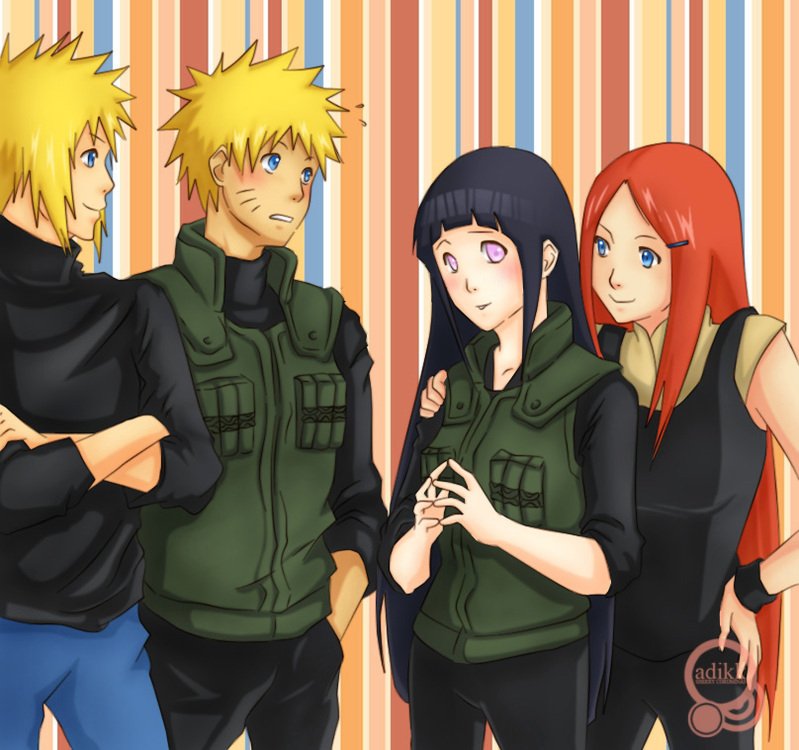 Minato, Kushina, Naruto, Hinata2